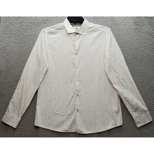 Steel & Jelly Button-Up Shirt Men's L Multi Scattered Dash Long‎ Sleeve Collared